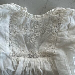 White Lace Embroidered Romper